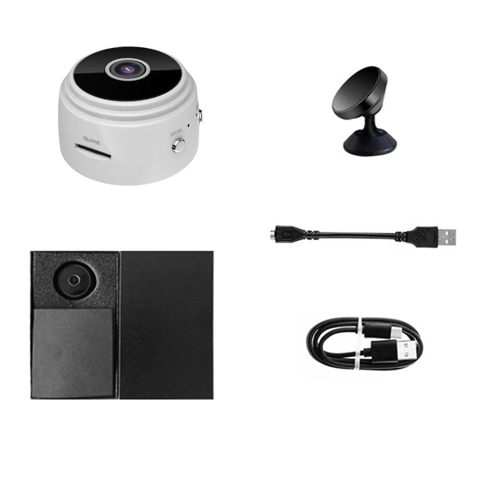 1080p Wireless Mini Security Camera | Night Vision, Audio Recording, USB Rechargeable & Remote View