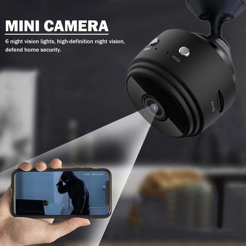 1080p Wireless Mini Security Camera | Night Vision, Audio Recording, USB Rechargeable & Remote View